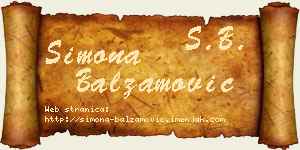 Simona Balzamović vizit kartica